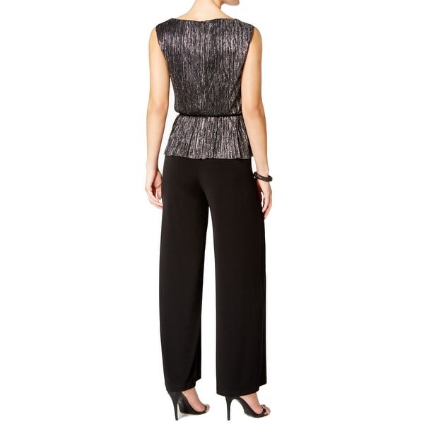 connected apparel black jumpsuit