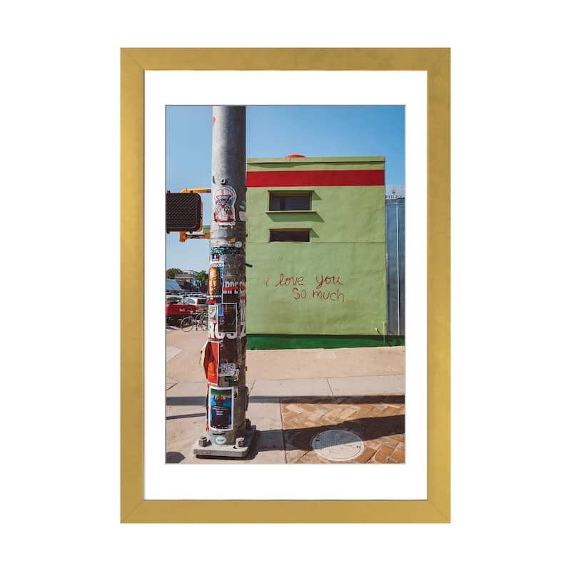 iCanvas "I Love You So Much Austin" by Bethany Young PFA - Gold - 32x24x1