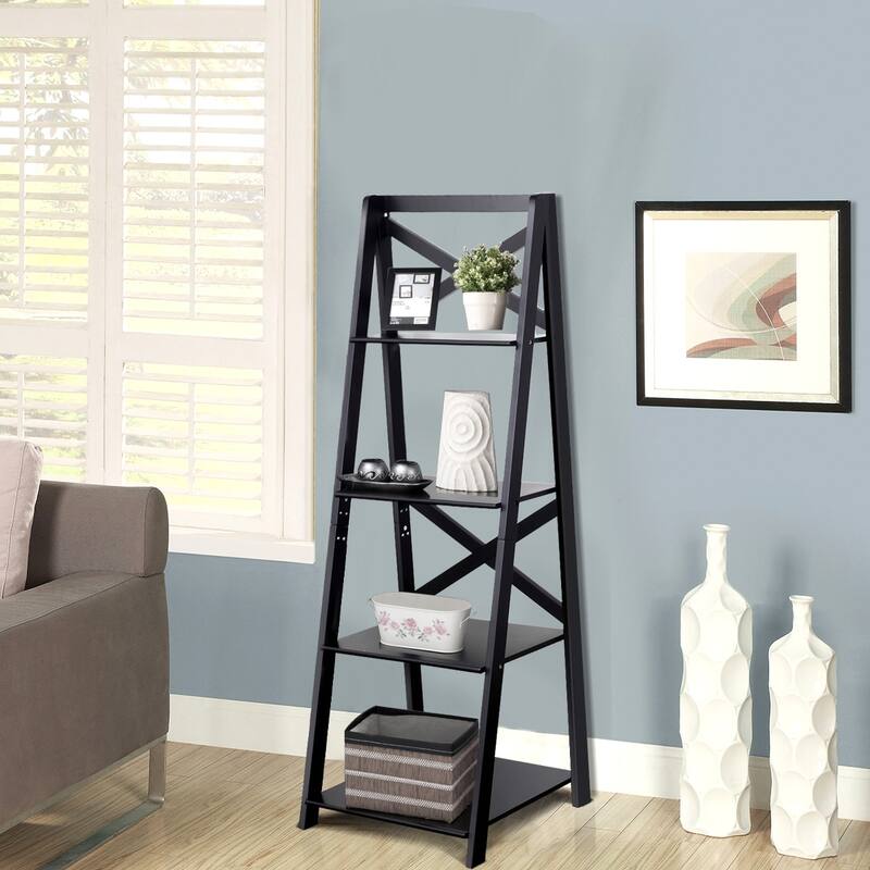Porch & Den Strickland 4-Tier X-accent Ladder Storage Shelf