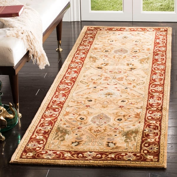slide 2 of 6, SAFAVIEH Handmade Persian Legend Elinora Traditional Oriental Wool Rug 2'6" x 8' Runner - Ivory/Rust - Runner
