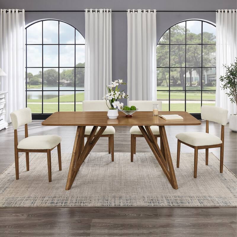 Roundhill Furniture Axler 5-Piece Dining Set