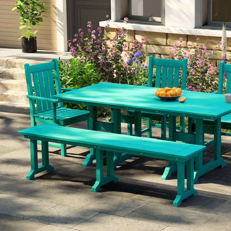 Laguna Hdpe All Weather Outdoor Patio 65" Bench