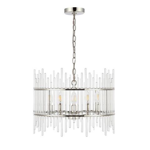 Mordern Glass Rod Chandelier With 5 Light