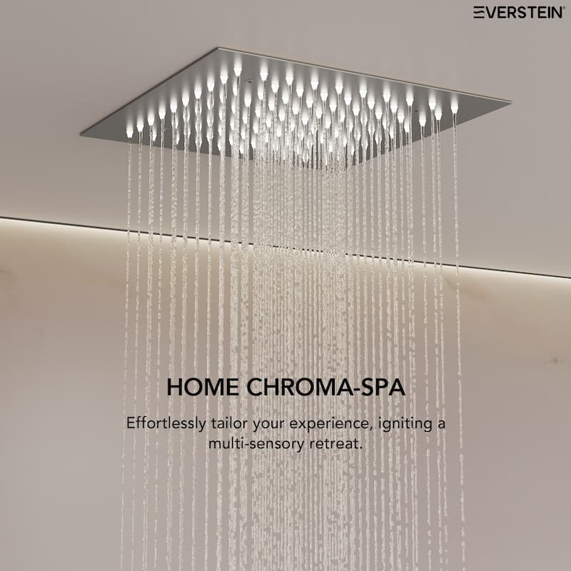 Celling Mounted 12 in. Rainfall LED Shower System with 6 in. Shower Head Handheld Shower Faucet Set