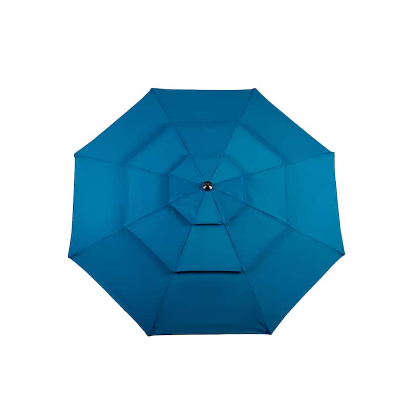 9ft 3 Tier Auto-tilt Umbrella ,Outdoor Patio Umbrella - Market Table Pool Deck Umbrella (Base Not Included)