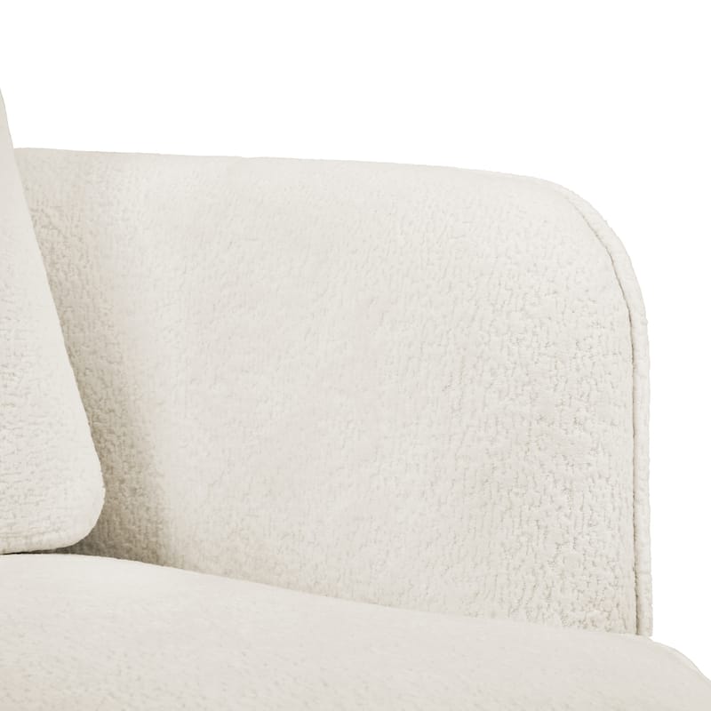 Set of 2 Comfortable Upholstered Swivel Chair with Soft Chenille and Wood Base