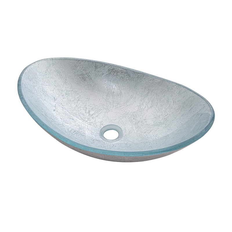 Fine Fixtures modern glass Vessel Oval 20 X 14