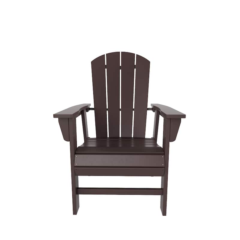 Laguna Hdpe All Weather Outdoor Patio Rectangular Adirondack Dining Chairs With Table (7-Piece Set)