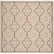 preview thumbnail 18 of 52, SAFAVIEH Courtyard Annmarie Indoor/ Outdoor Waterproof Patio Backyard Rug 6'7" Square - Beige/Dark Beige