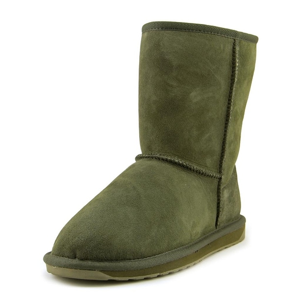Emu Australia Stinger Lo Women Round Toe Suede Green Winter Boot