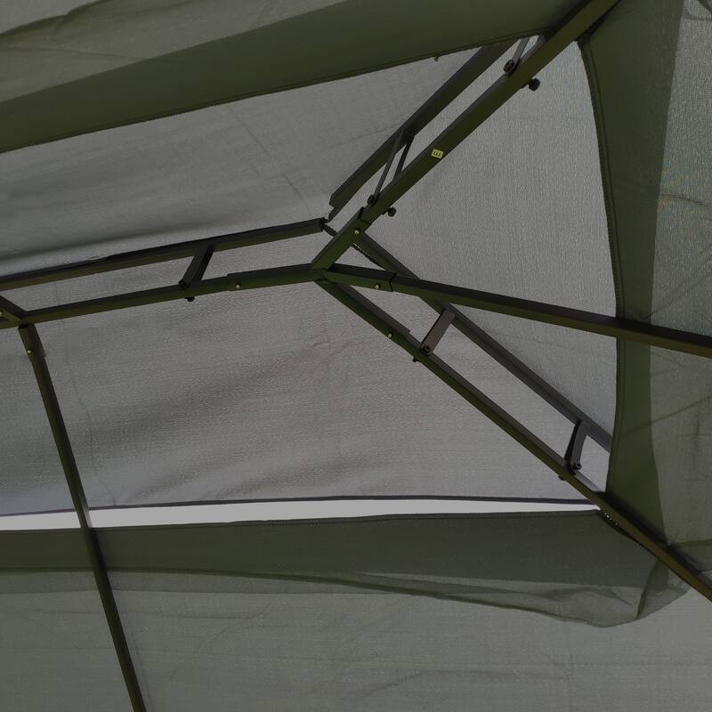 13x10 Outdoor Patio Gazebo Canopy Tent, Heavy Duty Gazebos with Ventilated Double Roof, Mosquito Netting & Privacy Screens