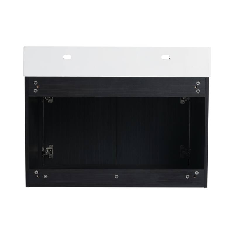 Malwee 24"/30"/36"/48" Floating Bathroom Vanity with Sink, Wall Mounted Bathroom Vanity with Soft Close Doors