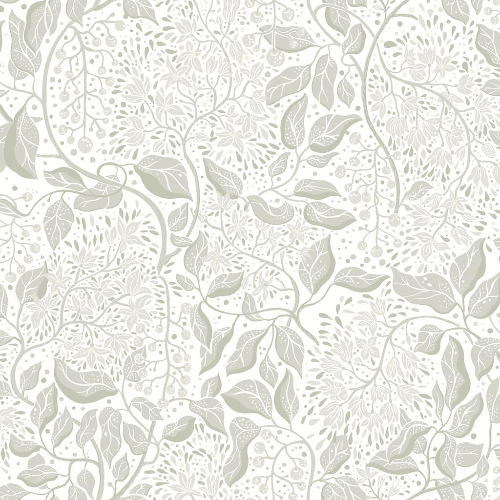 A-Street Prints Turi Sage Twining Vines Wallpaper