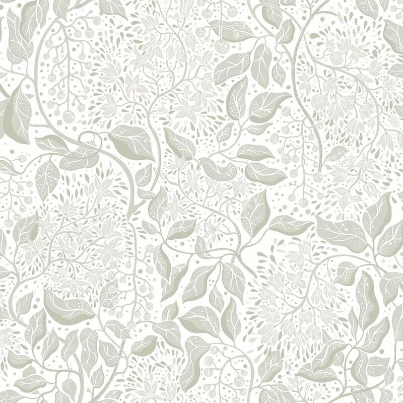 A-Street Prints Turi Sage Twining Vines Wallpaper