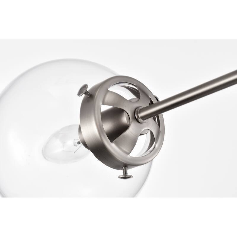Masakee 12-light Sputnik Metal Chandelier with Clear Glass Globe Shades