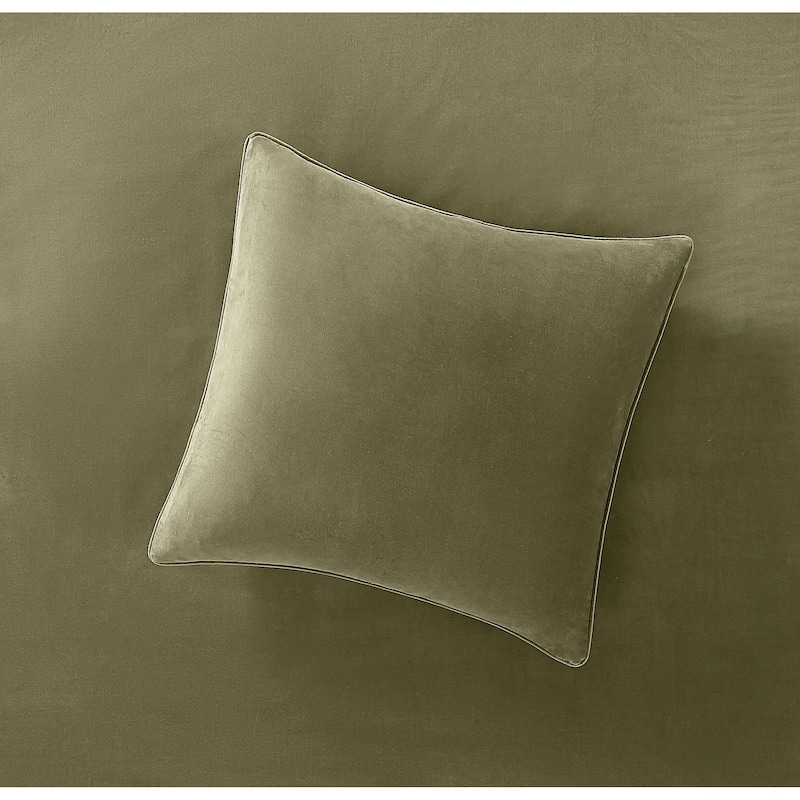 Brooklyn Loom Matte Cotton Velvet Decorative Pillow