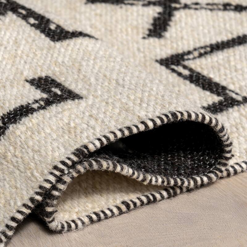 June Geometric Reversible Wool Area Rug