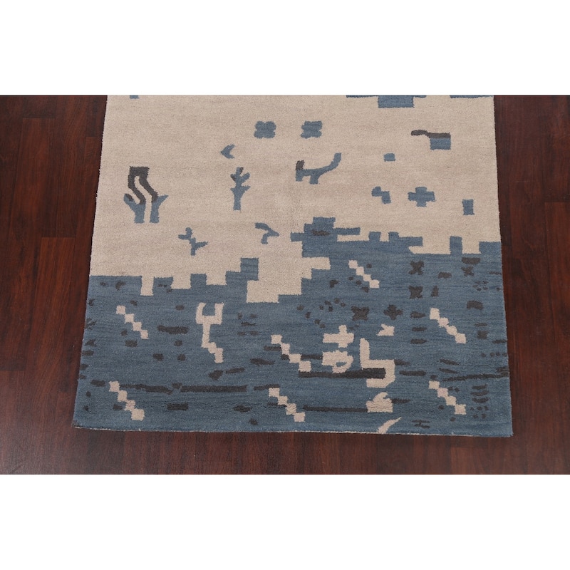 Abstract Modern Oriental Wool Area Rug Hand-tufted Decorative Carpet - 5'0" x 8'0"