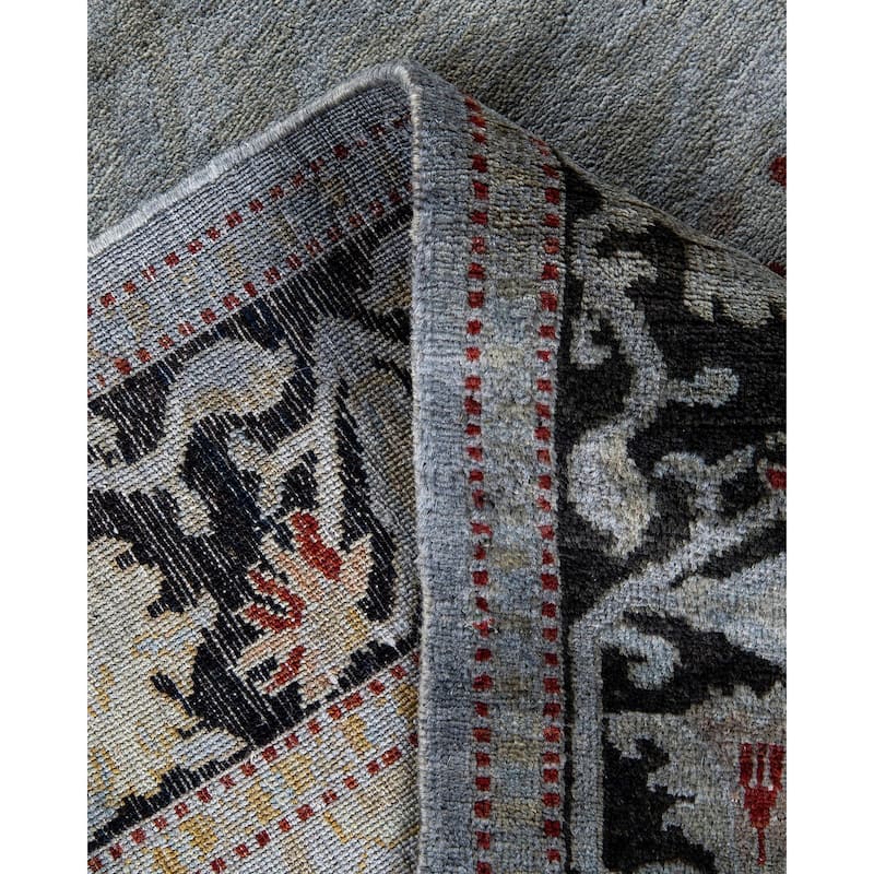 Vibrance, One-of-a-Kind Hand-Knotted Area Rug - Gray, 4' 1" x 5' 10" - 4' 1" x 5' 10"