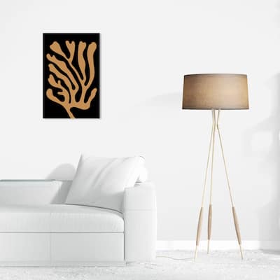Wynwood Studio Canvas Nautical and Coastal Coral Mnimalist Blue and Nautical & Coastal Wall Art Canvas Print