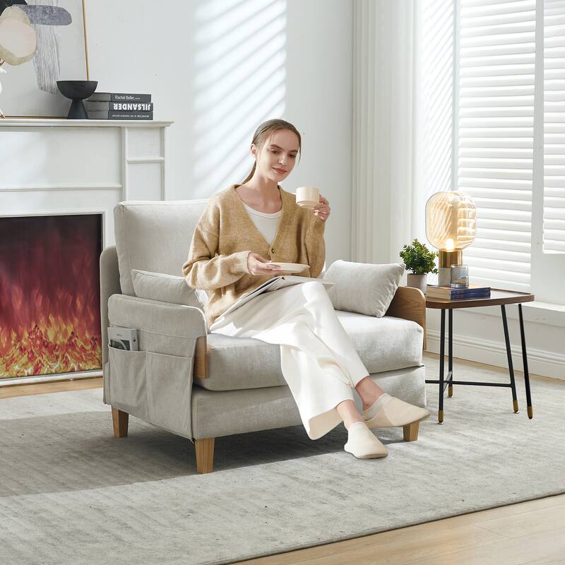 Foldable Sofa Bed Recliner, 3-In-1 Convertible Sleeper, Suitable For Small Spaces, With Three Pillows