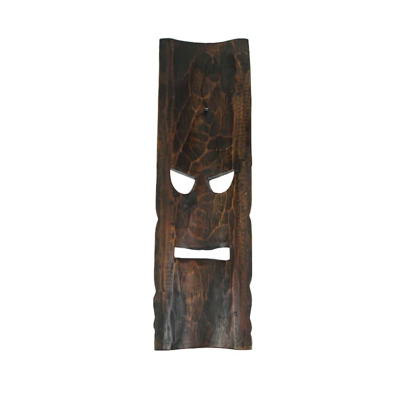 20 Inch Wood Tiki Wall Mask Pineapple And Sea Turtle ( Set Of 2)
