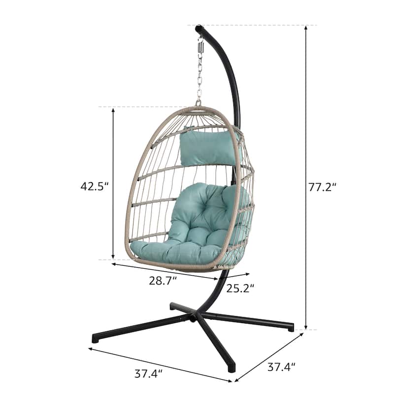 Wicker Outdoor Hanging Egg Swing Chair
