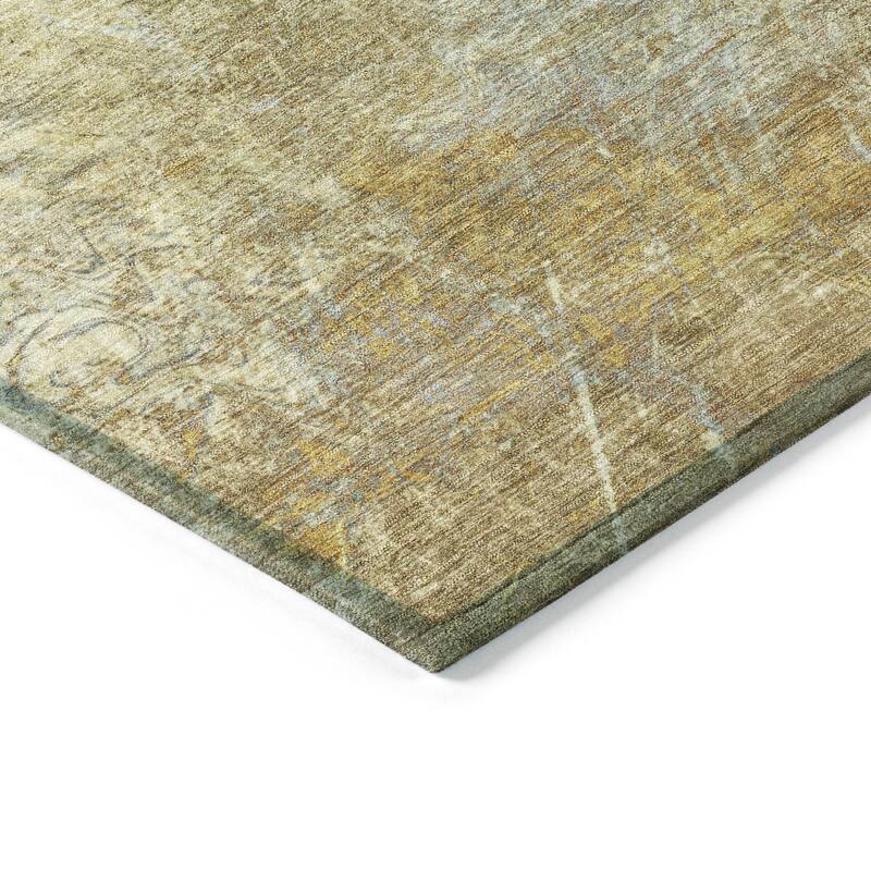 Machine Washable Indoor/ Outdoor Abstract Modern Chantille Rug