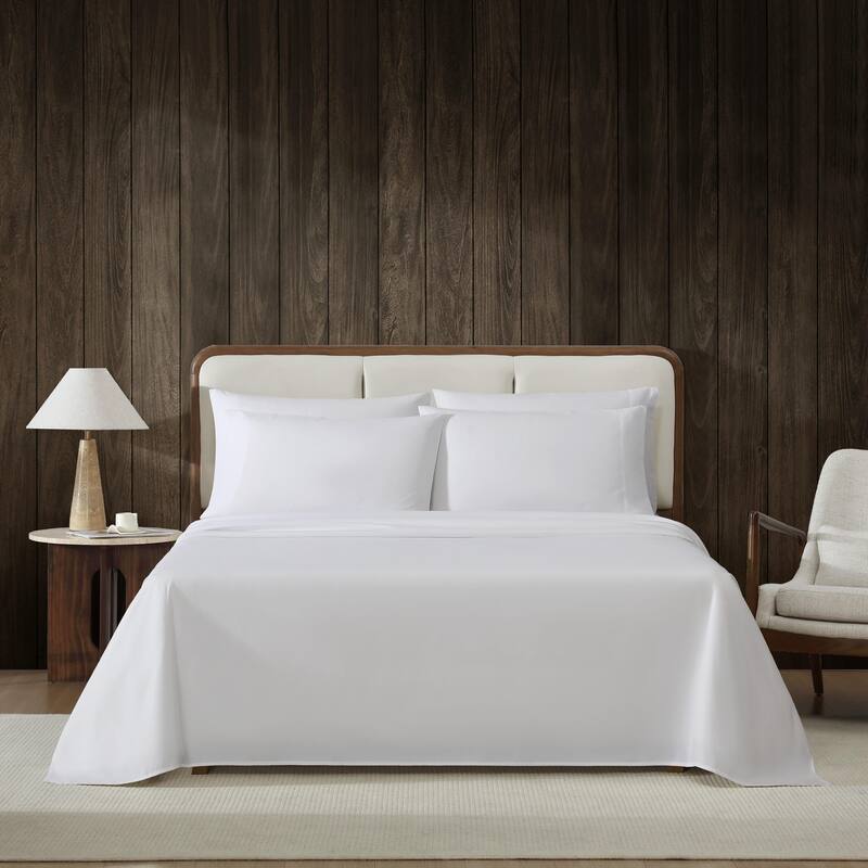 Eddie Bauer Logan Solid Temperature Regularing Bonus Sheet Set - White - Twin