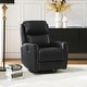 preview thumbnail 59 of 111, Fiacro 30.31" Genuine Leather Wingback Swivel Rocker Recliner with Nailhead Trim