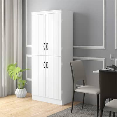 Kitchen Pantry,Freestanding Storage Cabinet, 6-tier Shelving