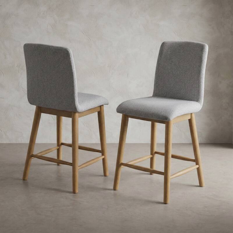 Furniture of America Nayel Modern Natural Counter Height Dining Chairs (Set of 2) - Natural