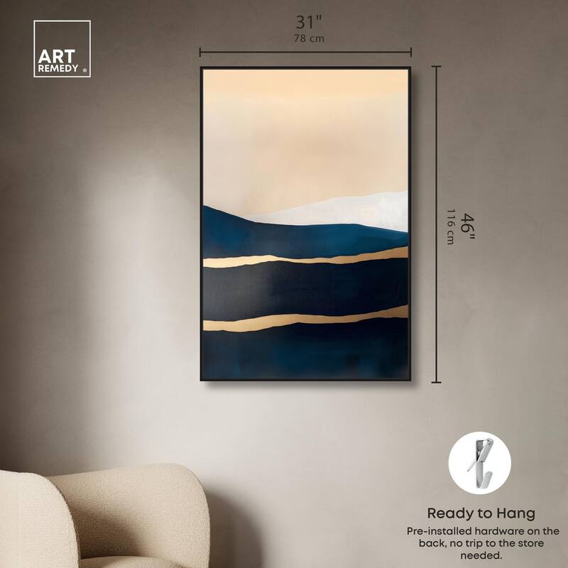 Golden Seam II Canvas by Art Remedy
