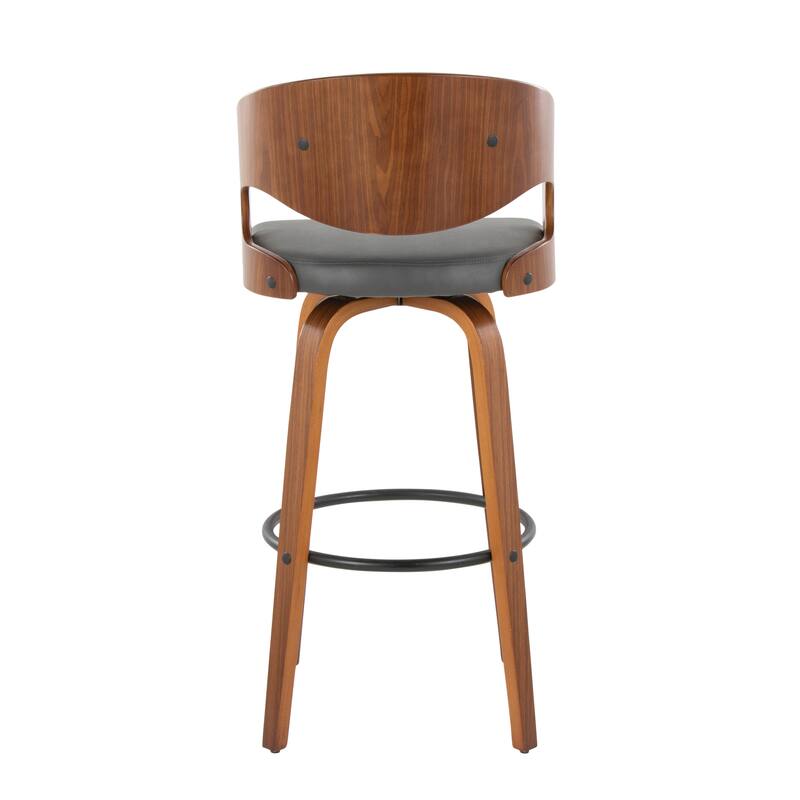 Carson Carrington Visby 30" Fixed-Height Bar Stool with Bent Wood Legs (Set of 2)