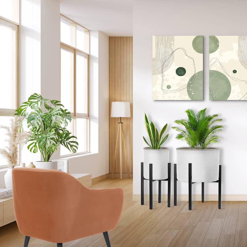 Sorbus Adjustable Plant Stand, Mid Century Style Flower Pot Holder, Planter Stand for Modern Home Decor, Houseplants