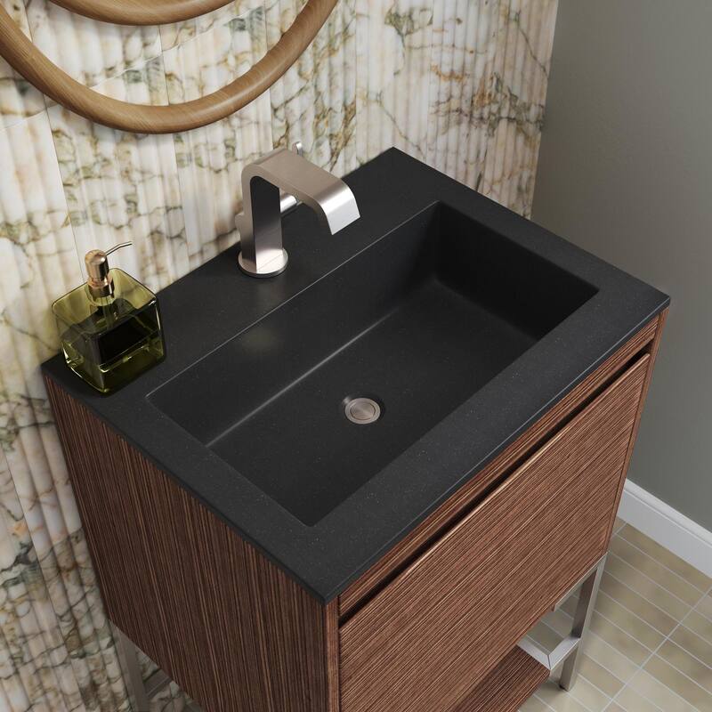 James Martin Vanities 805-V23.6-BN-CH Mantova 24" Single Basin Poplar
