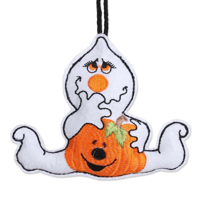 Novica Handmade Bright Halloween Wool Felt Ornaments (Set Of 5)