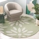 preview thumbnail 28 of 53, SAFAVIEH Handmade SAFAVIEH Kids Fleurette & Tween Wool Rug 3' Round - Sage/Ivory - Round