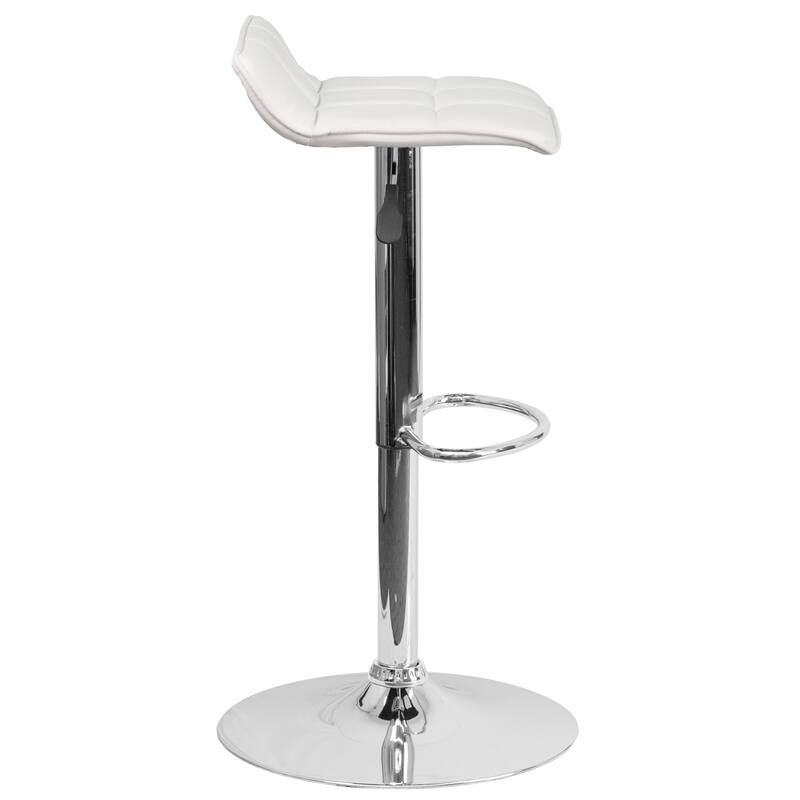 Contemporary Vinyl Adjustable Height Bar Stool - 34.5 to 43"