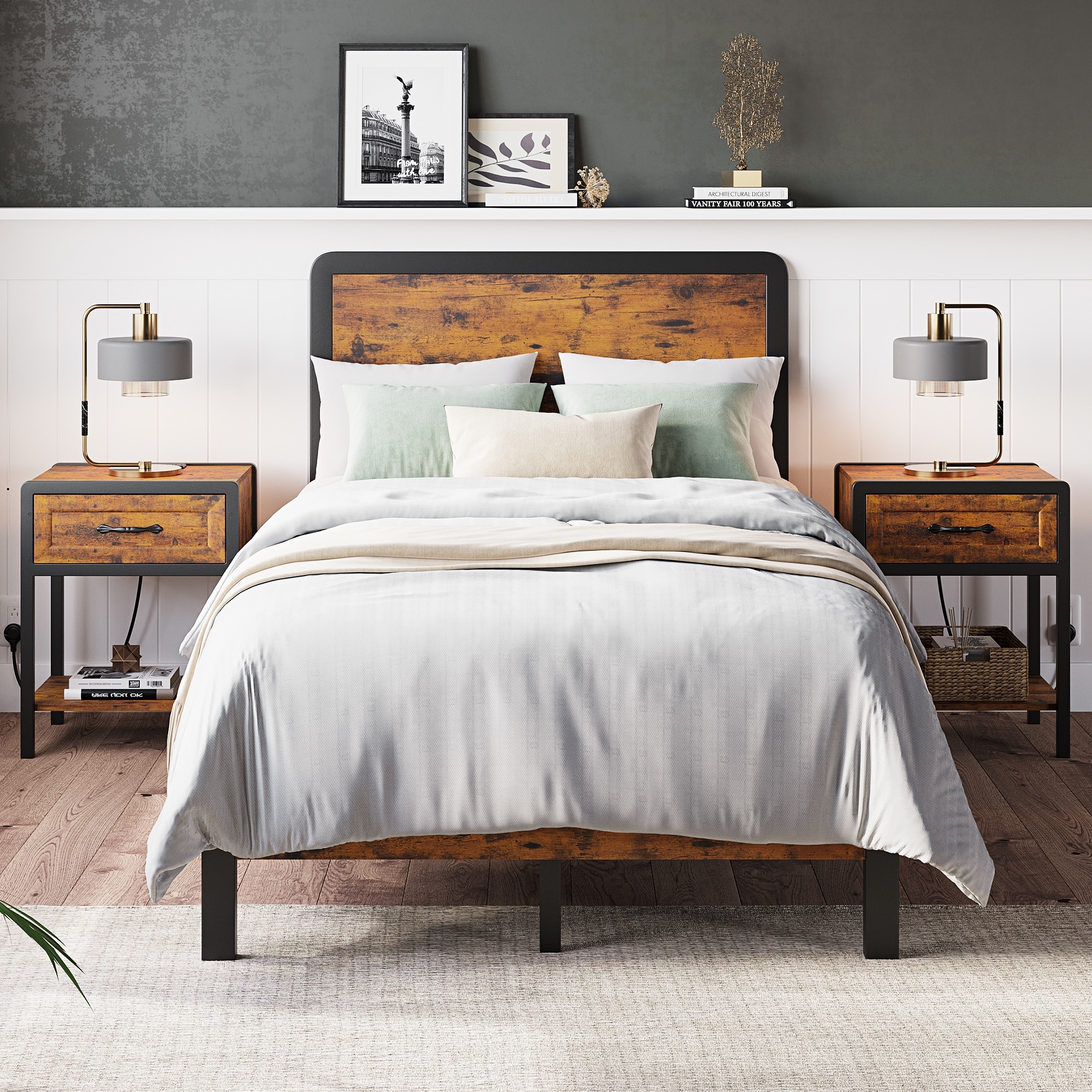 Platform bed with rounded corners online