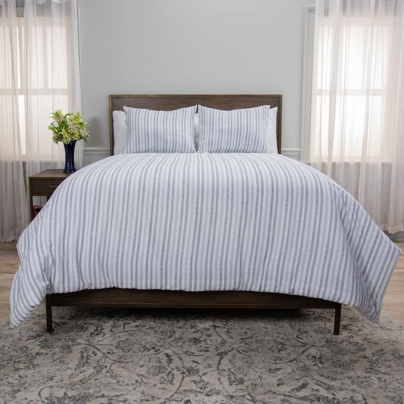 Rizzy Home Blackberry Grove Natural Striped Comforter Set