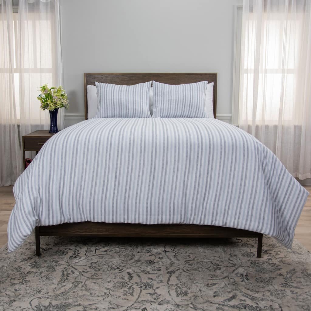 Rizzy Home Blackberry Grove Natural Striped Comforter Set