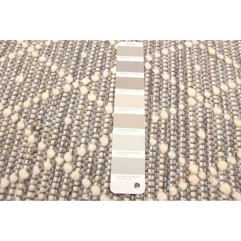 ECARPETGALLERY Braid weave Sienna Brown Wool Rug - 5'0 x 8'2