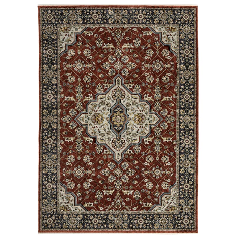 Style Haven Amelie Oriental Medallion Red/ Blue Indoor Area Rug