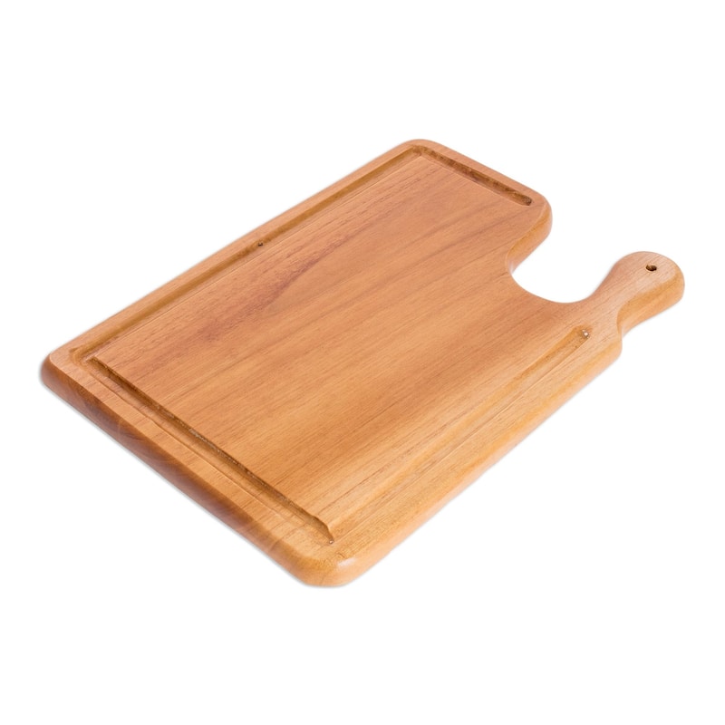 Novica Handmade Todays Special Teak Wood Carving Board
