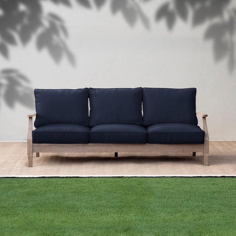 Sorra Home Indoor/Outdoor Deep Seating Sofa Cushion Set - 23.5 x 23 x 5 Sofa Cushion Set Corded - Indigo
