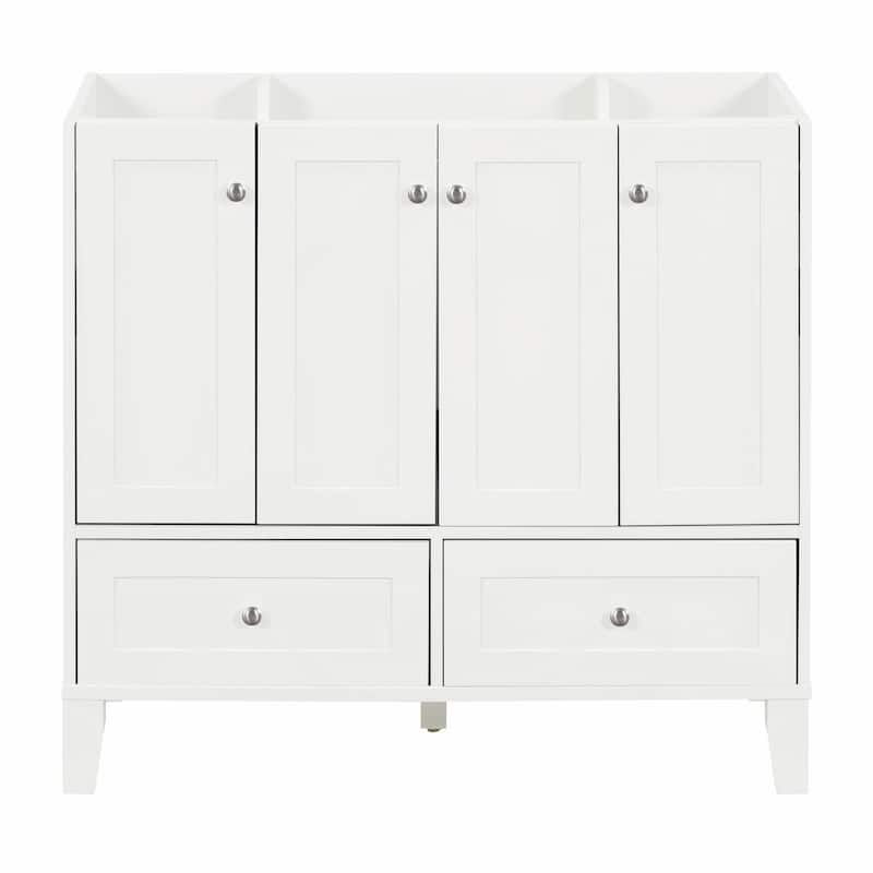 36'' Freestanding Bathroom Vanity with Resin Sink Combo - without sink - White