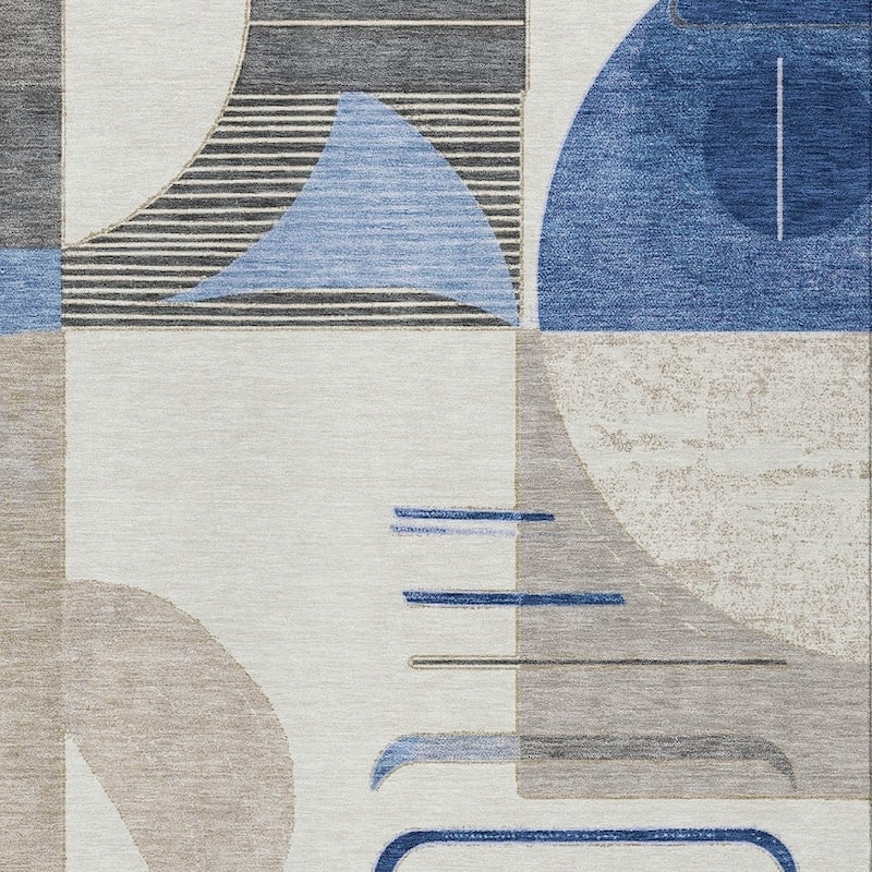 HomeRoots Geometric Modern Rectangle Outdoor Rug