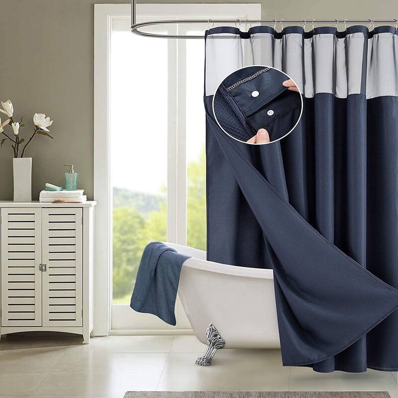 Porch & Den Roycroft Hotel Shower Curtain with Detachable Liner