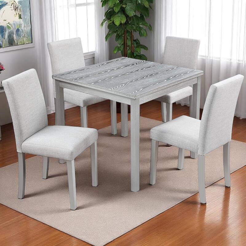 KISRAIS 5 Piece Counter Height Dining Set